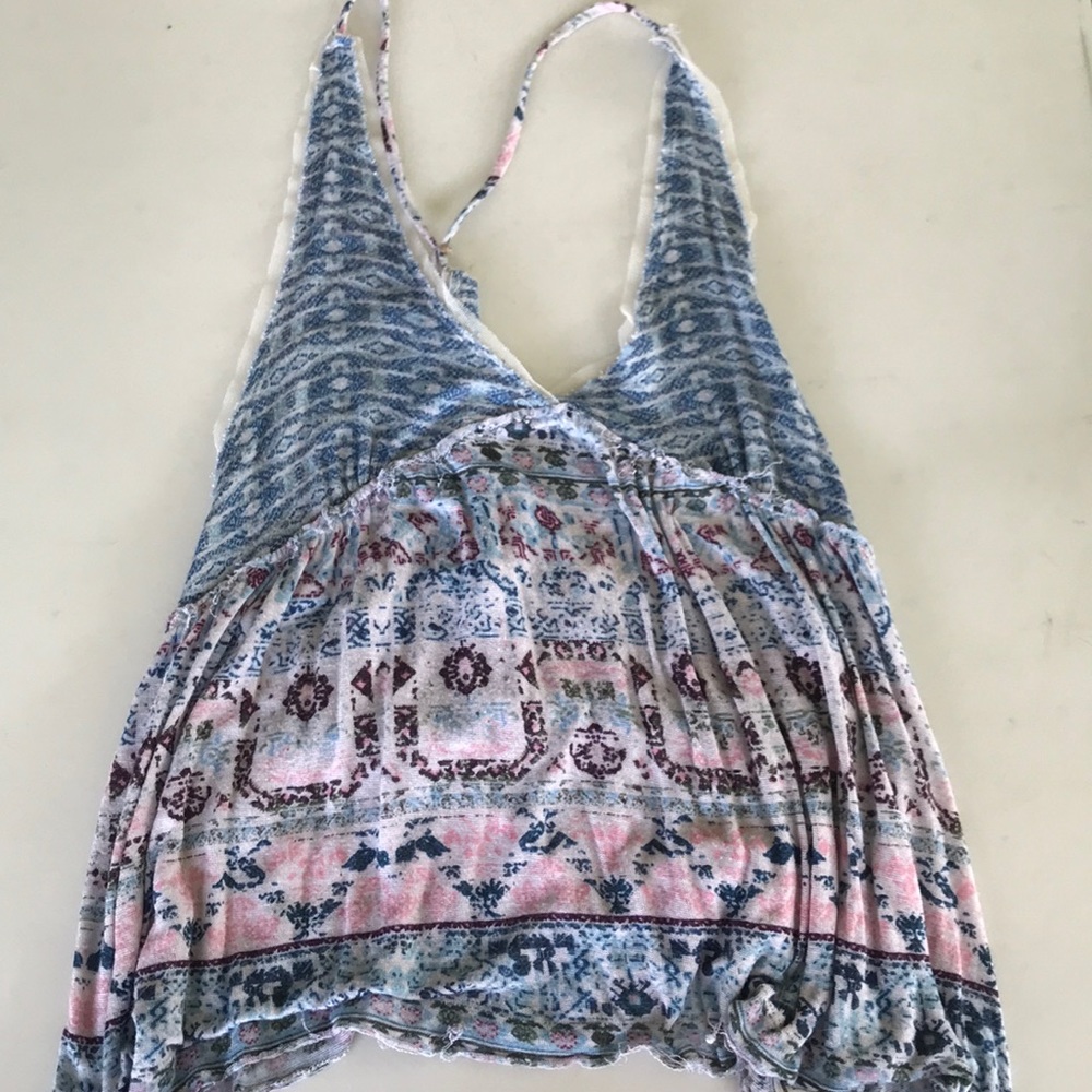 Spaghetti strap floral tank top